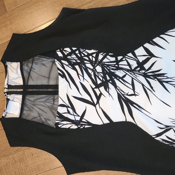 Artex Black and White Sheath Midi Dress Size large - Picture 5 of 9